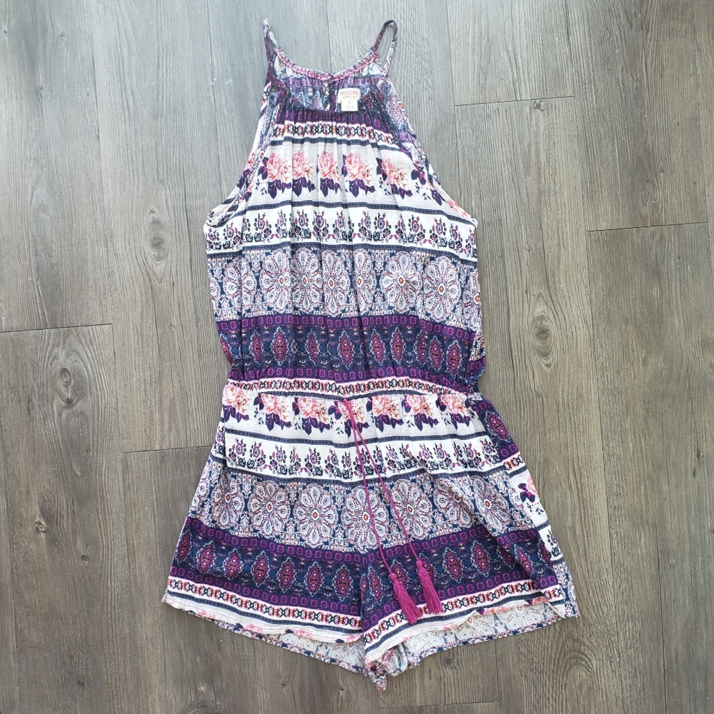 Mossimo Floral Cami Romper Playsuit purple